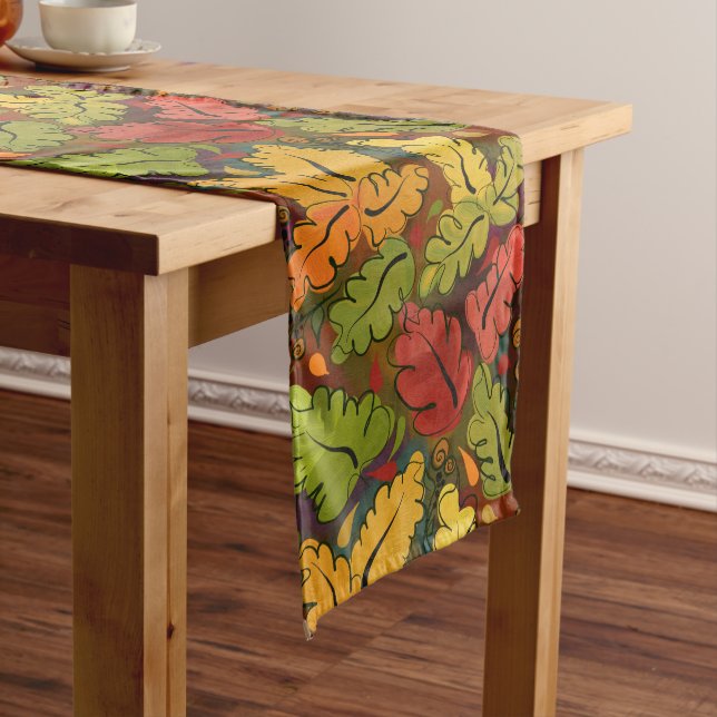 Autumn Leaves Beautiful Long Table Runner (In Situ)