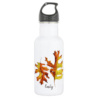Autumn Leaves Beautiful Nature Watercolor Art 532 Ml Water Bottle
