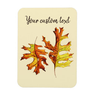 Autumn Leaves Beautiful Nature Watercolor Art Magnet