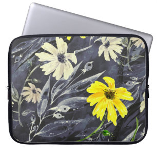 Autumn leaves, berries: watercolor pattern. laptop sleeve