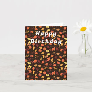 Autumn Leaves Birthday Card