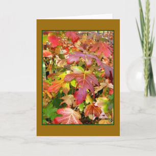 'Autumn Leaves' Blank Greeting Card