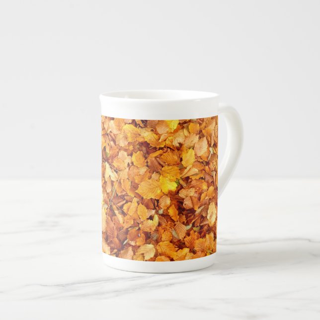Autumn Leaves Bone China Mug (Front Right)