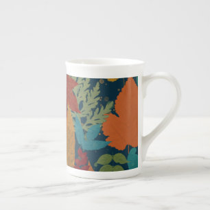 Autumn leaves bone china mug