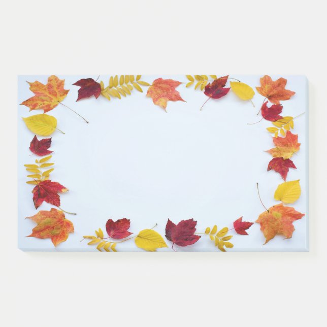 Autumn Leaves Border 1A-B Options Post-it Notes (Front)