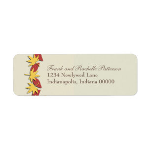 Autumn Leaves Border Return Address Labels