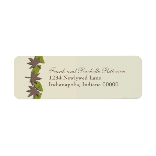 Autumn Leaves Border Return Address Labels (Front)