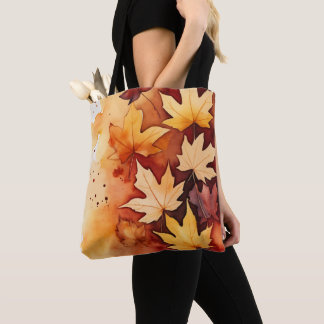 Autumn Leaves Botanical Fall Design Warm Seasonal Tote Bag