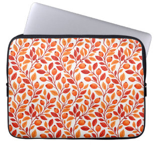 Autumn Leaves Branches Botanical Pattern Laptop Sleeve