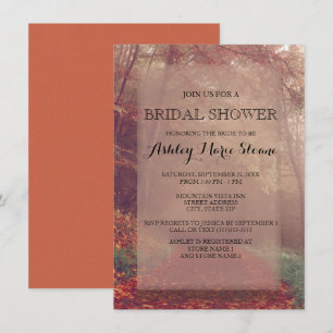 Autumn Leaves Bridal Shower Invitation