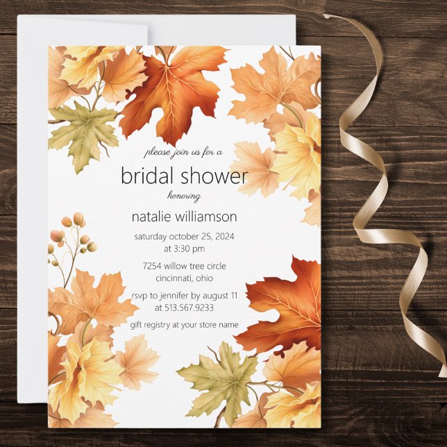 Autumn Leaves Bridal Shower  Invitation (Creator Uploaded)