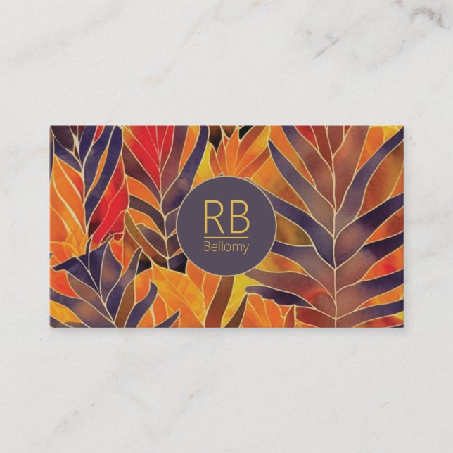 Autumn Leaves Business Card (Front)
