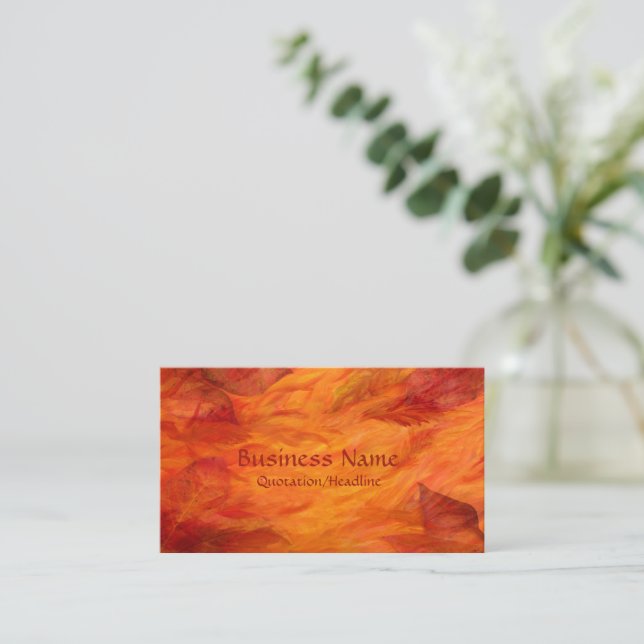 "Autumn Leaves" Business Card (Standing Front)