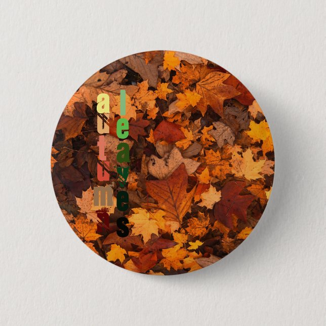 Autumn Leaves Button (Front)