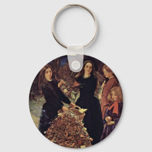 Autumn Leaves By Millais John Everett Key Ring