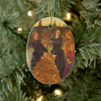 Autumn Leaves by Sir John Everett Millais Ceramic Tree Decoration