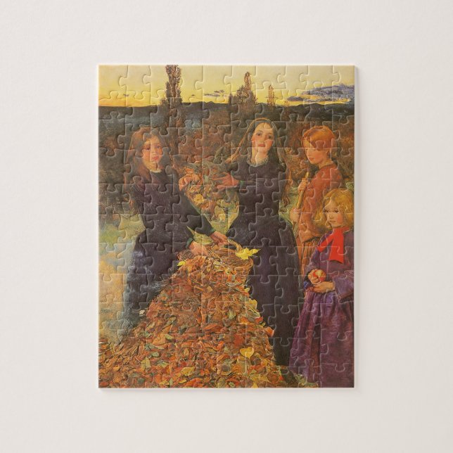 Autumn Leaves by Sir John Everett Millais Jigsaw Puzzle (Vertical)