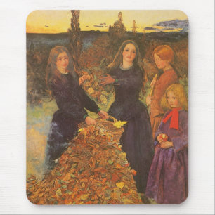 Autumn Leaves by Sir John Everett Millais Mouse Mat