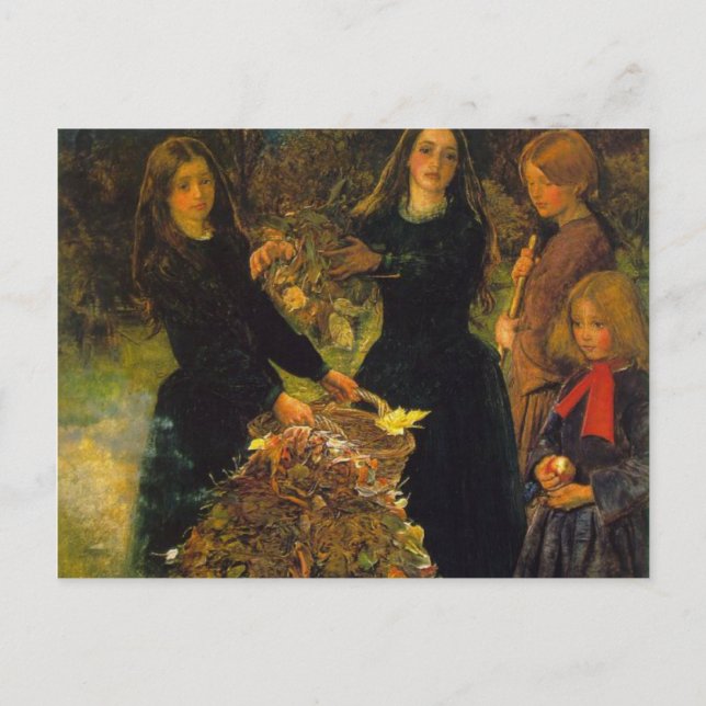Autumn Leaves By Sir John Everett Millais Postcard (Front)