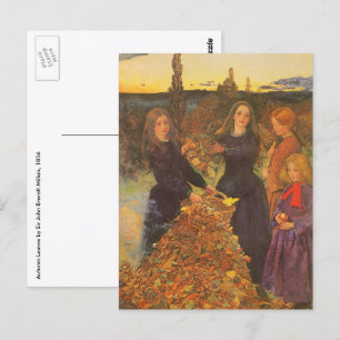Autumn Leaves by Sir John Everett Millais Postcard