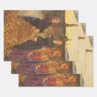 Autumn Leaves by Sir John Everett Millais Wrapping Paper Sheet