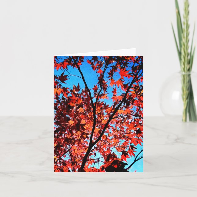 Autumn leaves card (Front)