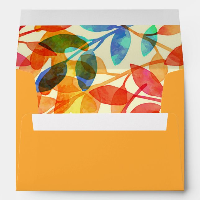 Autumn Leaves Card Envelope (Back (Bottom))