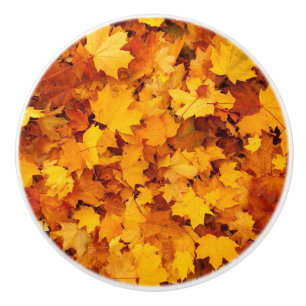 Autumn Leaves Ceramic Knob