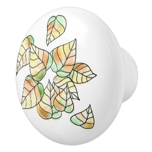 Autumn Leaves Ceramic Knob