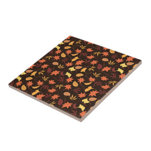 Autumn Leaves Ceramic Tile Seasons