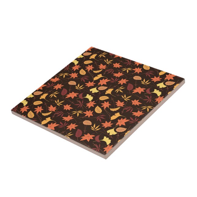 Autumn Leaves Ceramic Tile Seasons (Side)