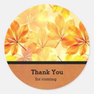 Autumn leaves classic round sticker