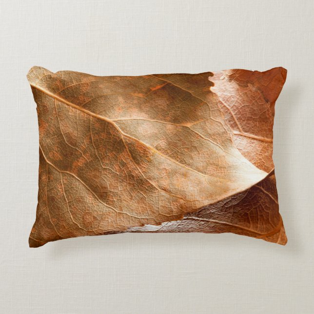 Autumn leaves closeupabstract,autumn,background,br decorative cushion (Front)