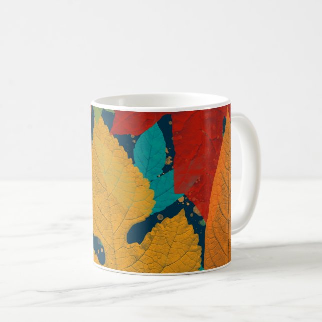 Autumn leaves coffee mug (Front Right)