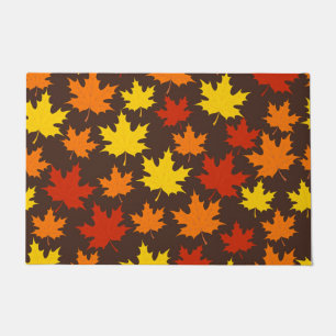 Autumn Leaves Colourful Pattern Doormat