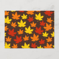 Autumn Leaves Colourful Pattern