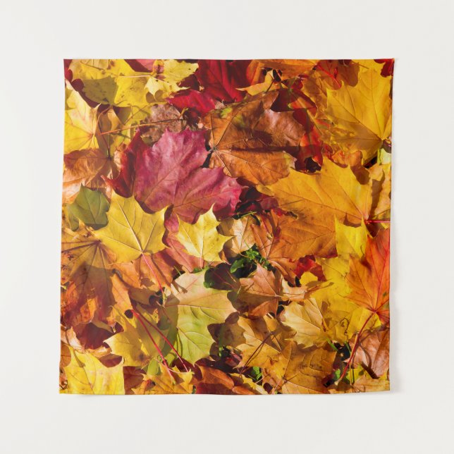 Autumn Leaves: Colourful Seamless Array. Tapestry (Front)