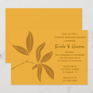 Autumn Leaves Couples Wedding Shower Invitation