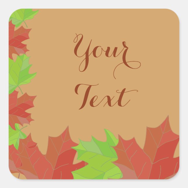 Autumn Leaves Craft Square Sticker (Front)