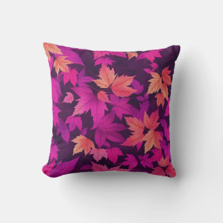 Autumn Leaves Cushion - Bold Fall Colours