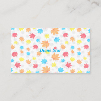 Autumn Leaves Decoration Business Card