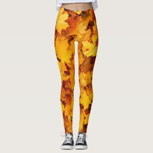 Autumn leaves design legging