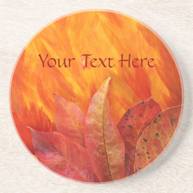 Autumn Leaves Drink Coaster (Front)