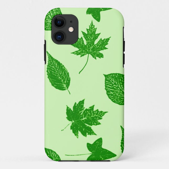 Autumn leaves - emerald and lime green Case-Mate iPhone case (Back)