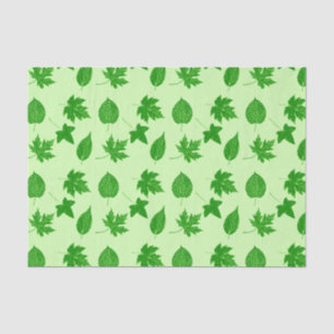 Autumn leaves - emerald and lime green tissue paper