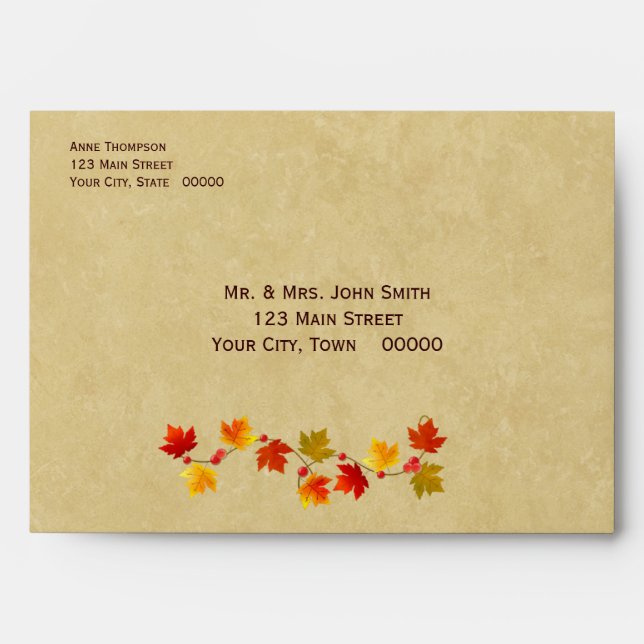 Autumn Leaves Envelope 5x7 (Front)