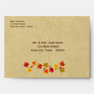 Autumn Leaves Envelope 5x7