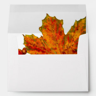 Autumn Leaves Envelope - Thanksgiving Invitation