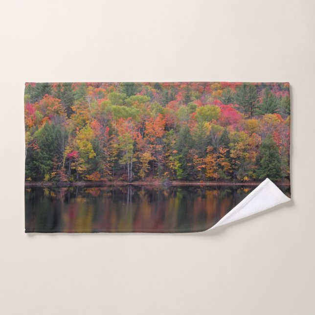 Autumn Leaves Fall Colour Scene Hand Towel (Hand Towel)