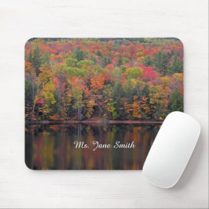 Autumn Leaves Fall Colour Scene Mouse Pad